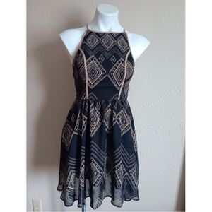 Roxberi Studios Chiffon Aztec Western Mini Dress